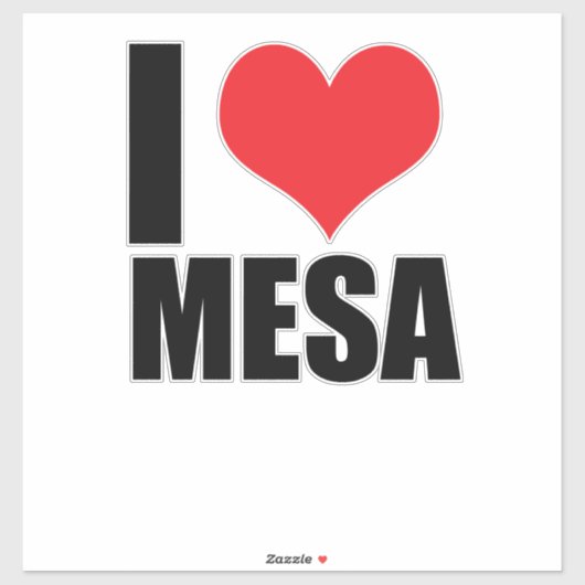 I Liebe Mesa Aufkleber (Blatt)