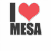 I Liebe Mesa Aufkleber (Vorderseite)