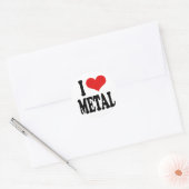 I Liebe Metal Runder Aufkleber (Umschlag)