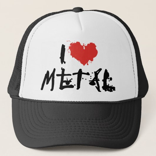 I Liebe Metal Truckerkappe (Vorderseite)