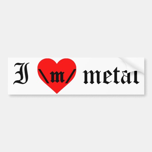I Liebe-MetallAutoaufkleber Autoaufkleber (Vorne)