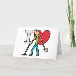 I Liebe Metalldetektion Feiertagskarte