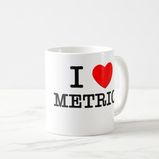 I Liebe-Metrik Kaffeetasse (VorderseiteRechts)