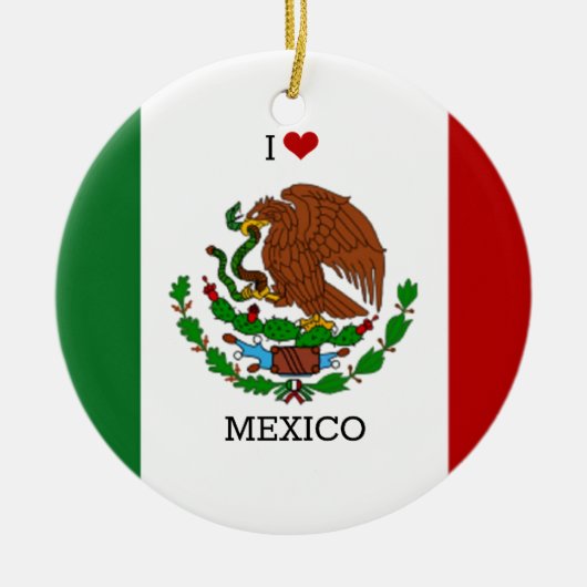 i Liebe mexico - mexican flag Keramikornament (Vorne)