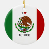 i Liebe mexico - mexican flag Keramikornament (Hinten)