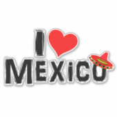 I Liebe Mexiko Aufkleber (Vorderseite)
