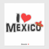 I Liebe Mexiko Aufkleber (Blatt)