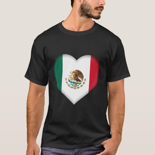I Liebe Mexiko Flag HerzenOutfit T-Shirt (Vorderseite)