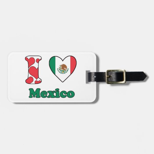 I Liebe Mexiko Gepäckanhänger (Vorderseite horizontal)
