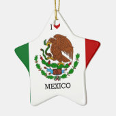 I Liebe Mexiko, mexikanische Flagge Keramikornament (Links)