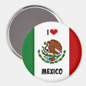 I. Liebe Mexiko, mexikanische Flagge, Magnet (Vorderseite/Rückseite)