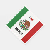 I Liebe Mexiko, mexikanische Flagge Serviette (Ecke)