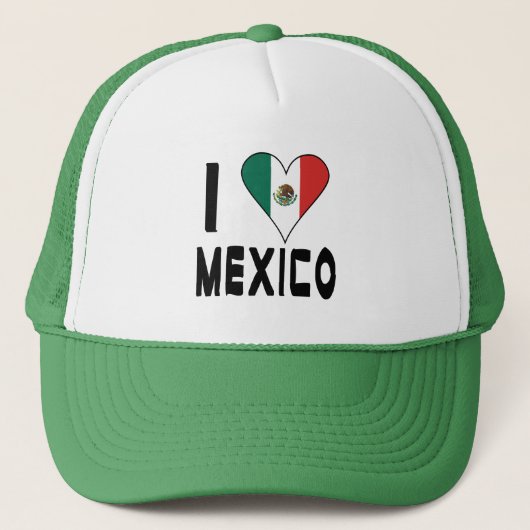 I Liebe Mexiko Truckerkappe (Vorderseite)