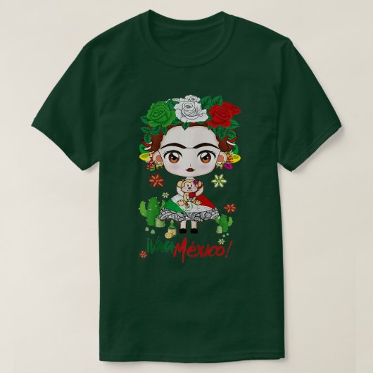 I Liebe Mexiko Viva Mexiko Frida Shirt 1 (Design vorne)
