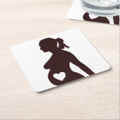 I LIEBE MEY BABY RECHTECKIGER PAPPUNTERSETZER (angewinkelt)