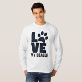 I LIEBE MEY BEAGLE DOG T - SHIRT (Vorne ganz)