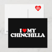 I LIEBE MEY CHINCHILLA POSTKARTE (Vorne/Hinten)