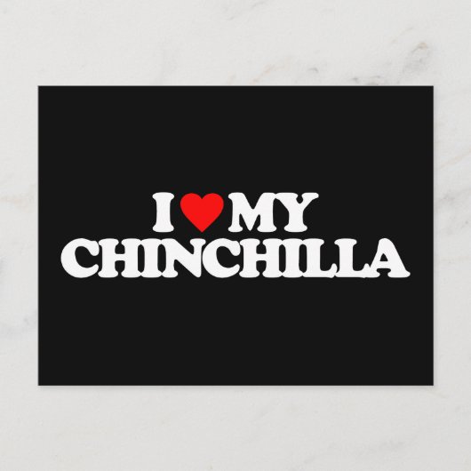 I LIEBE MEY CHINCHILLA POSTKARTE (Vorderseite)