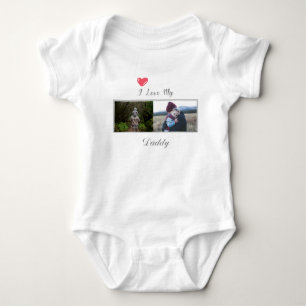 I LIEBE MEY DADDY BABY BODYSUIT PERSONALISIERTES F STRAMPLER