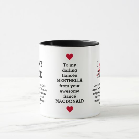 I LIEBE MEY FIANCÉ Custom Christlich Tasse (Zentrum)