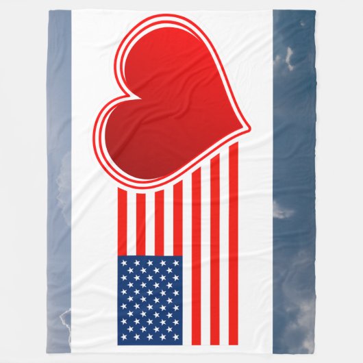 I LIEBE MEY FLAG FLEECEDECKE (Vorderseite)