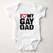 I LIEBE MEY GAY VATER BABY STRAMPLER (Vorderseite)