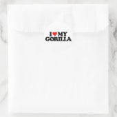 I LIEBE MEY GORILLA RUNDER AUFKLEBER (Tasche)