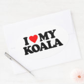 I LIEBE MEY KOALA OVALER AUFKLEBER (Umschlag)