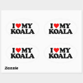 I LIEBE MEY KOALA OVALER AUFKLEBER (Blatt)