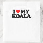 I LIEBE MEY KOALA OVALER AUFKLEBER (Tasche)