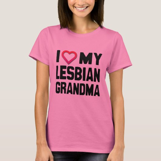 I LIEBE MEY LESBIAN GRANDMA - T-Shirt (Vorderseite)