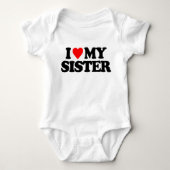 I LIEBE MEY SISTER BABY STRAMPLER (Vorderseite)