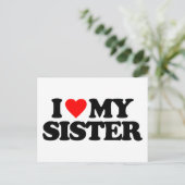 I LIEBE MEY SISTER POSTKARTE (Stehend Vorderseite)