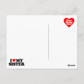 I LIEBE MEY SISTER POSTKARTE (Rückseite)