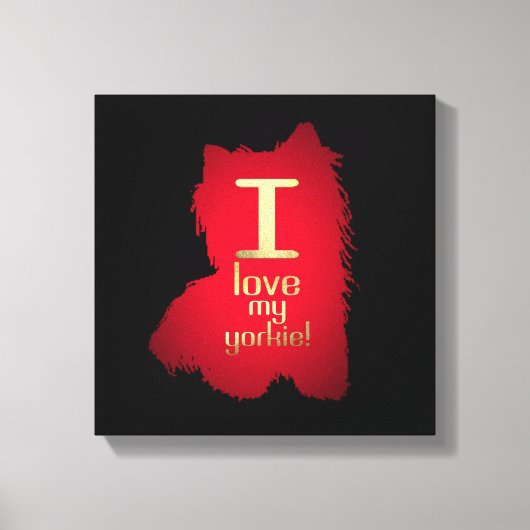 I LIEBE MEY YORKIE LEINWANDDRUCK (Vorderseite)