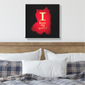 I LIEBE MEY YORKIE LEINWANDDRUCK (Insitu (Schlafzimmer))