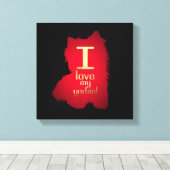 I LIEBE MEY YORKIE LEINWANDDRUCK (Insitu (Holzboden))