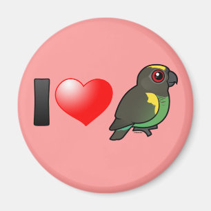 I Liebe-Meyers Papageien Magnet