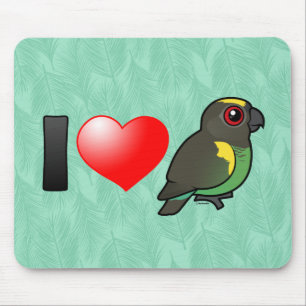 I Liebe-Meyers Papageien Mousepad