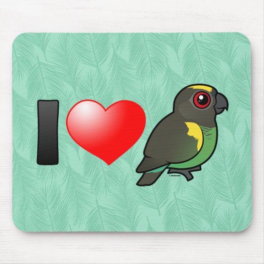 I Liebe-Meyers Papageien Mousepad (Vorne)