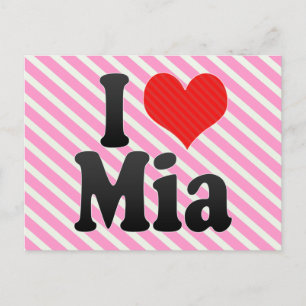 I Liebe Mia Postkarte