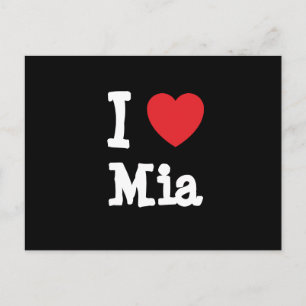 I Liebe Mia T - Shirt Postkarte