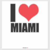 I Liebe Miami Aufkleber (Blatt)