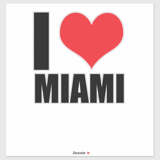 I Liebe Miami Aufkleber (Blatt)