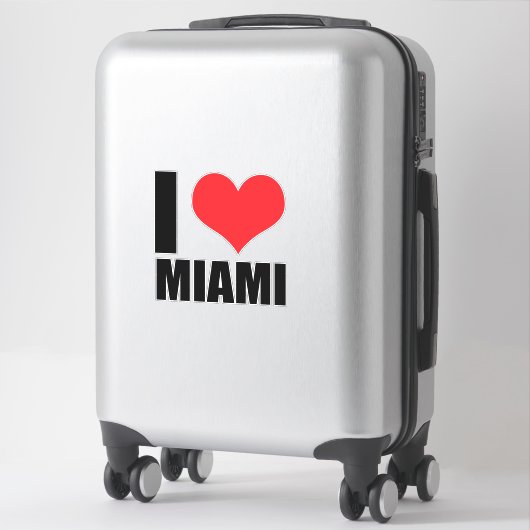 I Liebe Miami Aufkleber (Koffer)