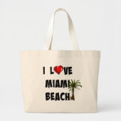 I Liebe Miami Beach Jumbo Stoffbeutel (Vorne)