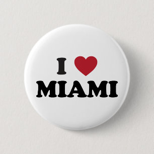 I Liebe Miami Florida Button