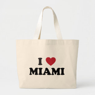 I Liebe Miami Florida Jumbo Stoffbeutel