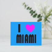 I Liebe Miami Florida Postkarte (Stehend Vorderseite)