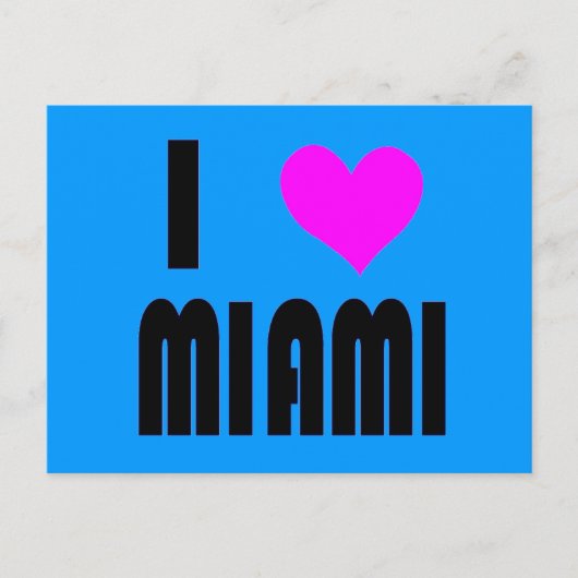 I Liebe Miami Florida Postkarte (Vorderseite)